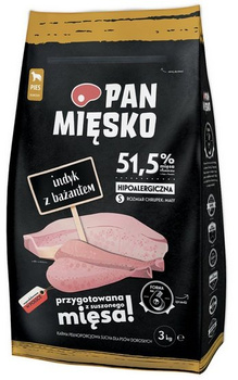 Pan Mięsko Karma sucha dla psa - indyk i bażant chrupki S 3kg