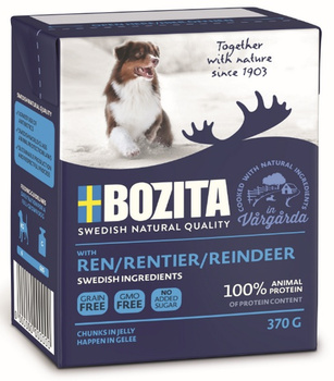 Bozita Dog Tetra Recart z reniferem w galaretce kartonik 370g