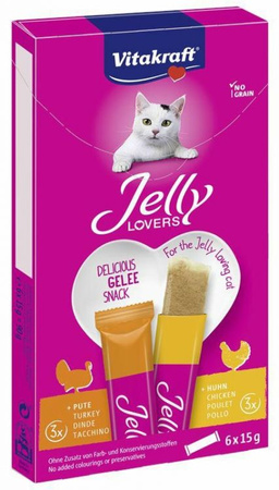 VITAKRAFT KOT 6x15g JELLY LOVERS KURA INDYK /22