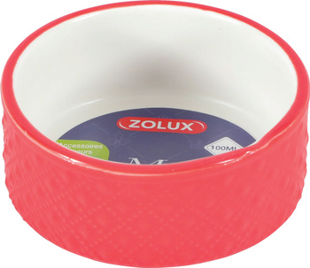 Zolux Miska z kamionki dla gryzonia MARGOT 100 ml kol. czerwony