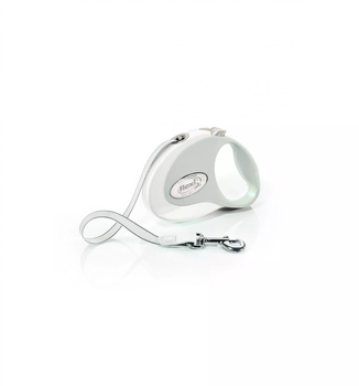 Flexi Smycz automatyczna dla psa Style S taśma 3 m kol. biały