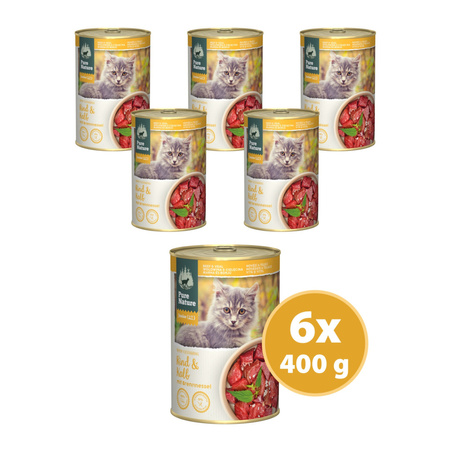 PURE NATURE CAT Junior Rind Kalb - wołowina z cielęciną dla kociąt 400g