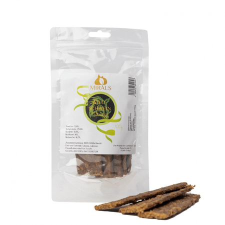 MIRALS Wildschwein Streifen - paski mięsa dzika przysmaki dla psa (100g)