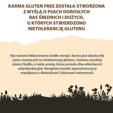 Karma sucha dla psa PUPIL Premium M&L bogata w gęś z ryżem i aronią 12 kg