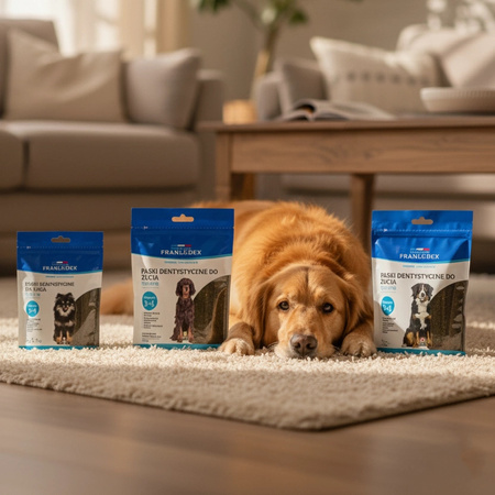 FRANCODEX Paski do gryzienia L na brzydki zapach z pyska 502,5 g 15 szt.