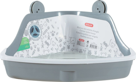 ZOLUX Toaleta narożna dla gryzonia mała 320x230x145 mm kol. szary