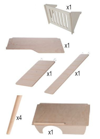 ZOLUX Klatka dla dużych gryzoni i małych ssaków NEO MUKI H58 kol. szary