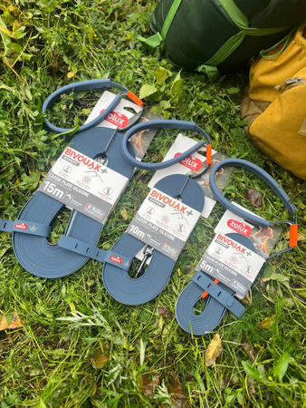 ZOLUX Smycz płaska dla psa silikonowa BIVOUAK niebieska 15m