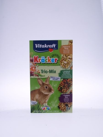 VITAKRAFT KRACKER KOLBY KRÓLIK TRIO-MIX POPCORN & WARZYWA & ORZECHY 3 szt. /10