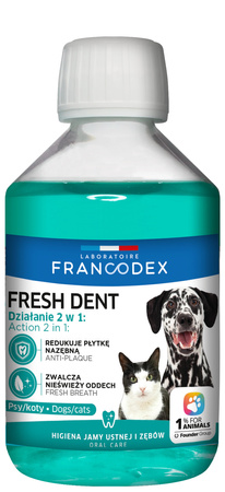 FRANCODEX PL Płyn dla psa i kota do higieny jamy ustnej Fresh dent 250 ml