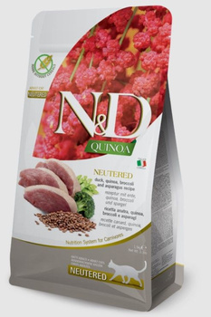 Farmina N&D QUINOA CAT DUCK BROCOLLI & ASPARAGUS NEUTERED ADULT 1,5kg