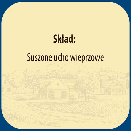 Ucho wieprzowe NATURAL suszony gryzak dla psa 10 szt.