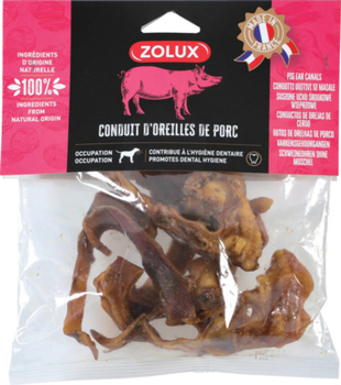 ZOLUX Przysmak naturalny dla psa Ucho wewnętrzne wieprzowe kawałki 150 g