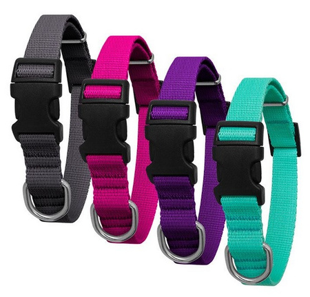 CHABA Obroża taśma regulowana gładka 30mm/78cm morska