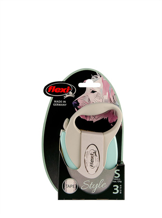 Flexi Smycz automatyczna dla psa Style S taśma 3 m kol. Miętowy