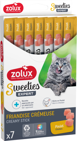ZOLUX Przysmak kremowy dla kota SWEETIES z kurczakiem 14g x7
