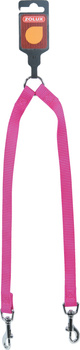 Zolux Smycz dla psa podwójna nylonowa 15 mm/40 cm kol. fuksja