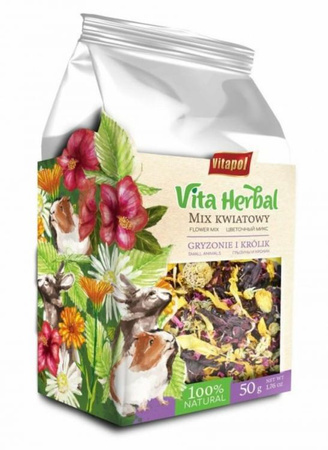 Vitapol Vita Herbal Mix kwiatowy dla gryzoni i królika 50g