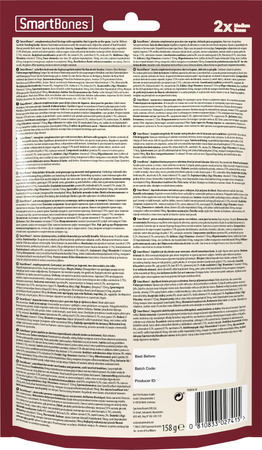 SMART BONES Przysmak dla psa kości o smaku słodkich ziemniaków M 2 szt.