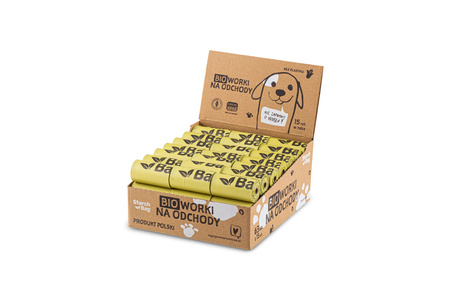 STARCHBAG Kompostowalne BIOworki na odchody 63 rolki x 15szt, kol. zielony