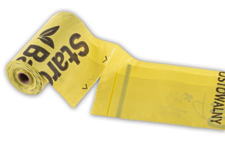 STARCHBAG Kompostowalne BIOworki na odchody 1 rolka x 15szt, kol. zielony