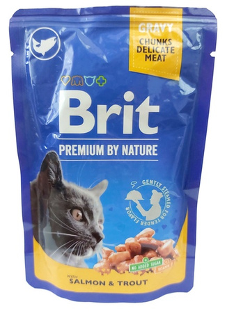 Brit Premium Cat Adult Łosoś + Pstrąg saszetka 100g
