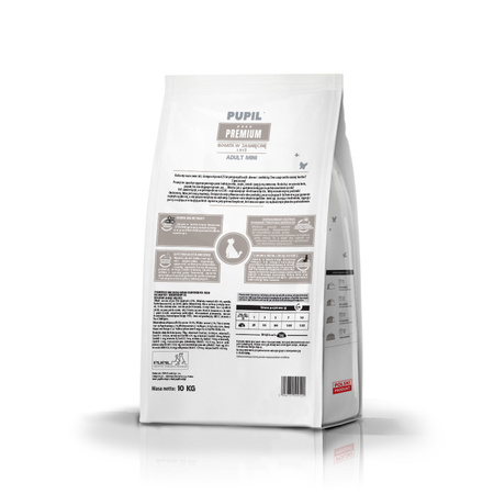 Karma sucha dla psa PUPIL Premium MINI bogata w jagnięcinę i ryż 10 kg