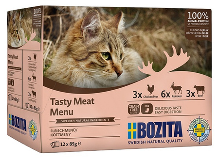 Bozita Cat Multibox z mięsem w galaretce saszetki 12x85g