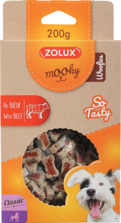Zolux Przysmak dla psa MOOKY Classic WOOFIES z wołowiną 200 g