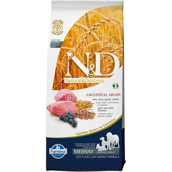 FARMINA N&D Low Grain LAMB&BLUEBERRY Adult medium dog 12KG #BlackWeek PROMOCJA