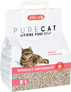 ZOLUX Żwirek dla kota mineralny pochłaniający perfumowany PURECAT 8 l
