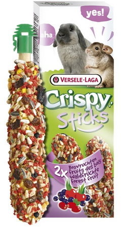 Versele-Laga Crispy Sticks Rabbit & Chinchilla Forest Fruits - kolby dla królików i szynszyli z leśnymi owocami 110g