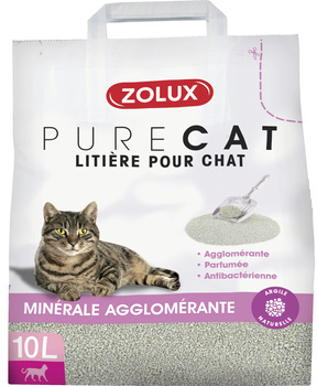 ZOLUX Żwirek dla kota mineralny zapachowy antybakteryjny PURECAT 10 l