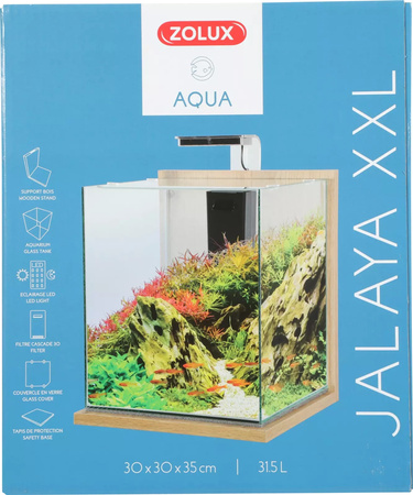 *- ZOLUX Zestaw akwarystyczny JALAYA XXL 300x300x350 mm 31,5 l kol. jasny brąz
