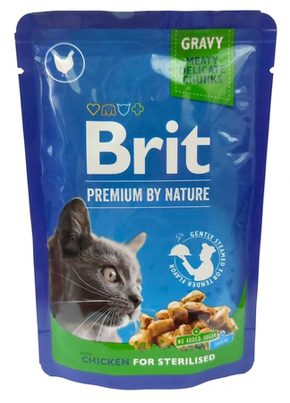 Brit Premium Cat Adult Kurczak Sterilised saszetka 100g