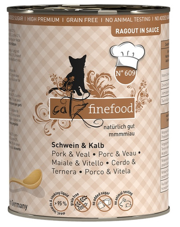 Catz Finefood Ragout N.609 Wieprzowina i Cielęcina puszka 380g