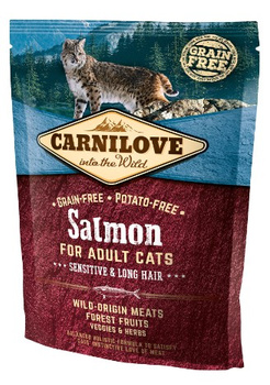 Carnilove Cat Salmon Sensitive & Long Hair - łosoś 400g