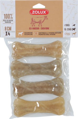 ZOLUX Przysmak dla psa Kość prasowana z fluorem 8 cm x 4
