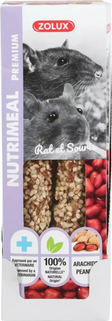 Zolux NUTRIMEAL 3 Stick z orzechami arachidowymi dla szczura/myszy 125 g