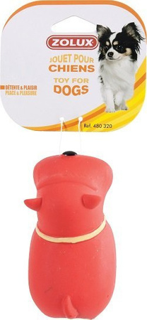 ZOLUX Zabawka lateksowa dla psa piszcząca Pies,11 cm, różne wzory i kolory
