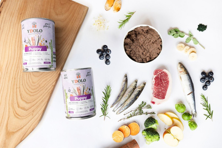 YDOLO Puppy - wieprzowina Iberico i ryby - mokra karma dla szczeniąt (400g)