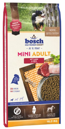 Bosch Mini Adult Lamm & Reis - Jagnięcina i ryż 15kg