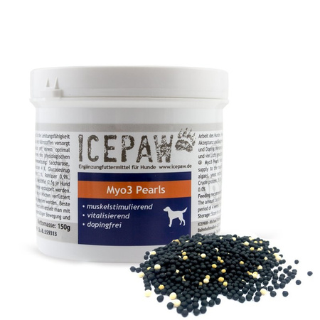 ICEPAW Myo3 Pearls - wzrost wydajności i szybkości psów sportowych (150g)