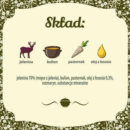 Karma mokra dla psa FOLK Wielkopolski wyborny jeleń 800 g