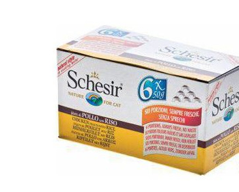 SCHESIR KOT pusz.6x50g KURA+RYŻ  MULTIPAK /8