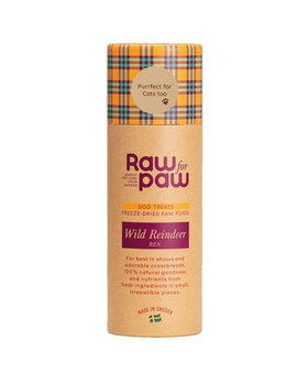 RAW for PAW WILD Reindeer - renifer liofilizowane przysmaki (45g)