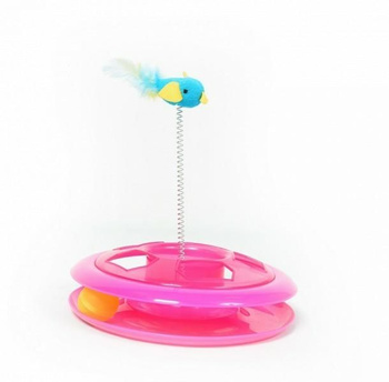 DUVO+ ZABAWKA DLA KOTA "HAPPY HOOP" RÓZOWA 26cm  1717042