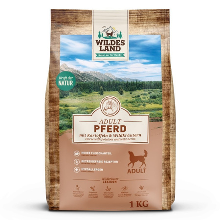 WILDES LAND DOG Pferd - konina z ziemniakami i ziołami (1kg)