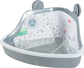 ZOLUX Toaleta narożna dla gryzonia mała 320x230x145 mm kol. szary