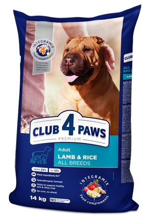 CLUB4Ł PIES 14kg JAGNIĘCINA + RYŻ